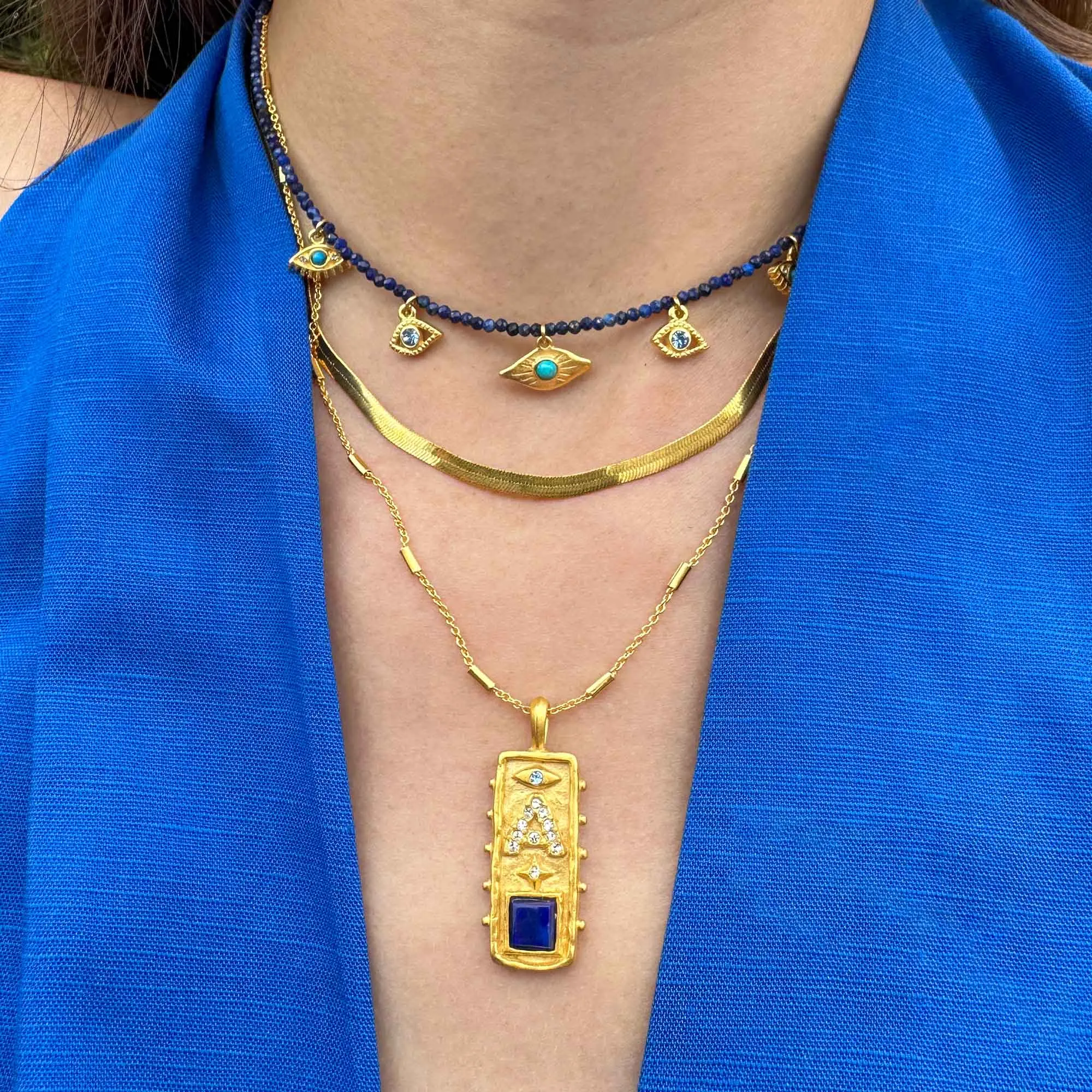 Selena Beaded Evil Eye Necklace