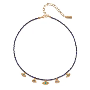 Selena Beaded Evil Eye Necklace