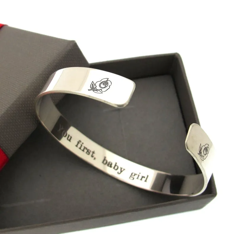 Silver rose bracelet - Mother daughter bracelet