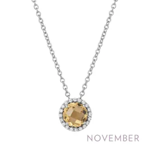 Simulated Citrine Birthstone Pendant by Lafonn