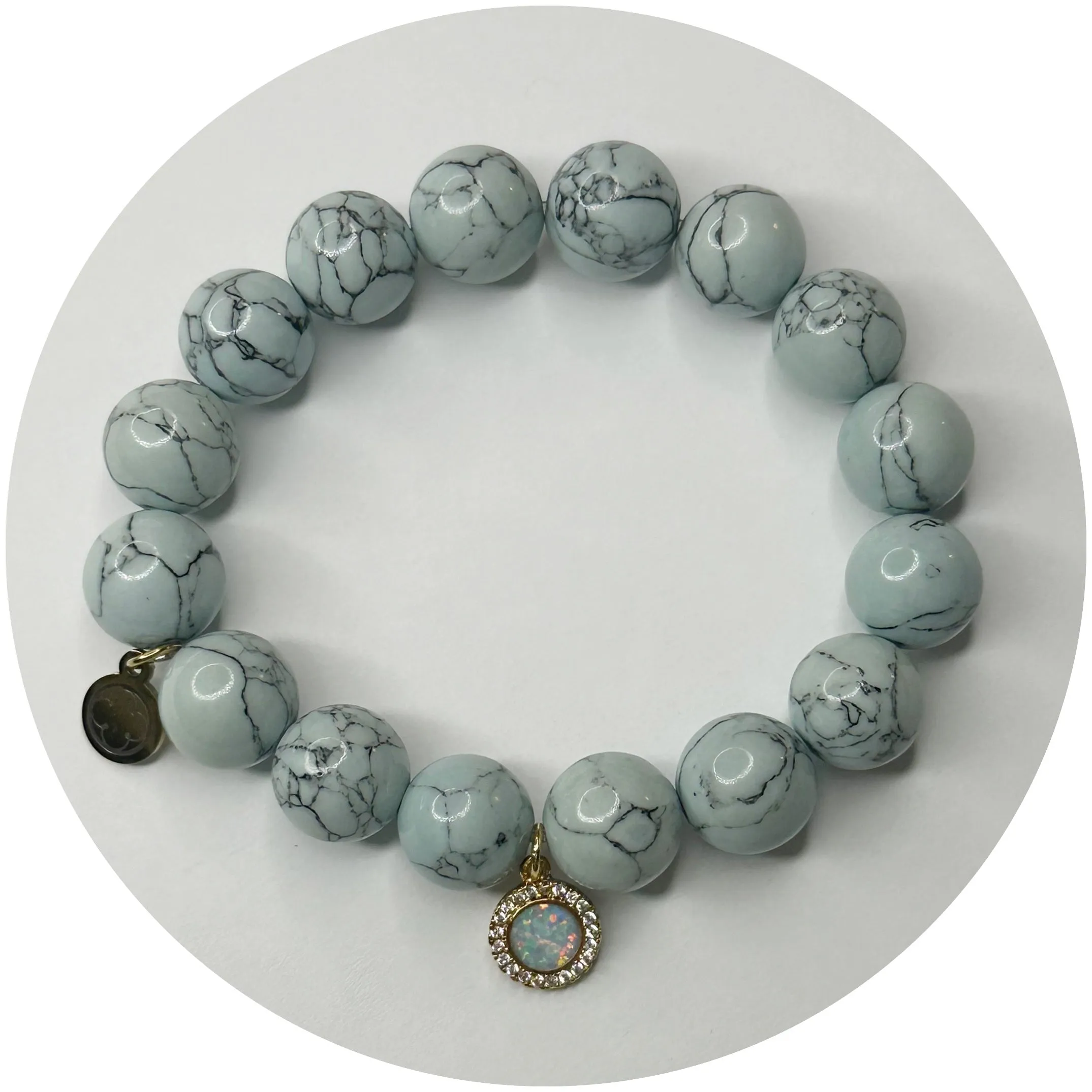 Sky Blue Howlite Color Stax