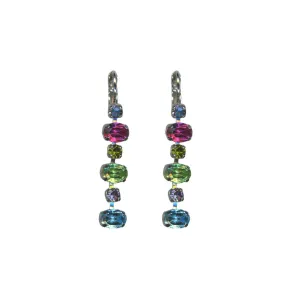 Small Oval and Round Leverback Earrings in "Festival" *Custom*