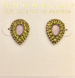 Sorrelli Semi-Precious Pear Post Earrings