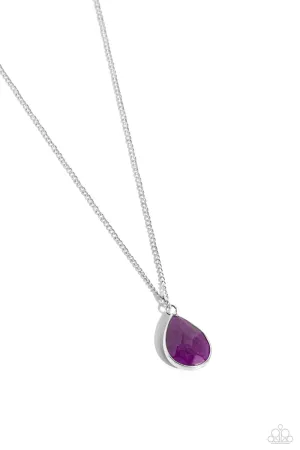 Sparkling Stones - Purple Necklace - Paparazzi Accessories
