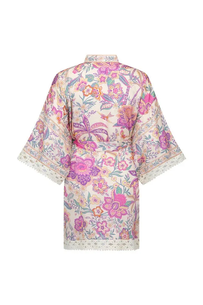 Spell Mojave Lily Short Robe - Opal