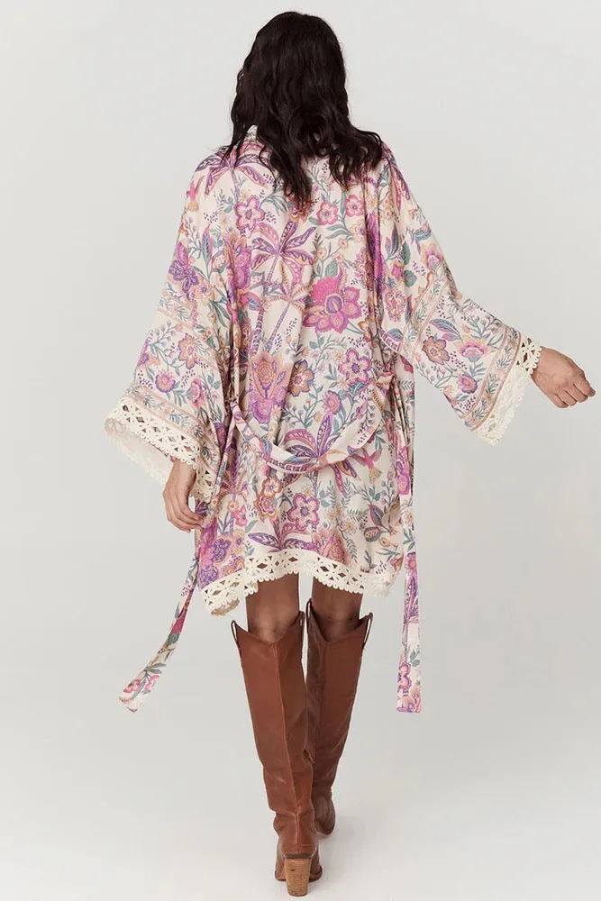 Spell Mojave Lily Short Robe - Opal