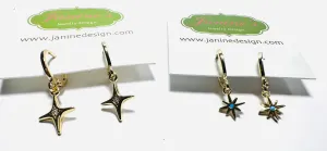 Star Huggie Hoops, Gold Filled Earrings, Hoops