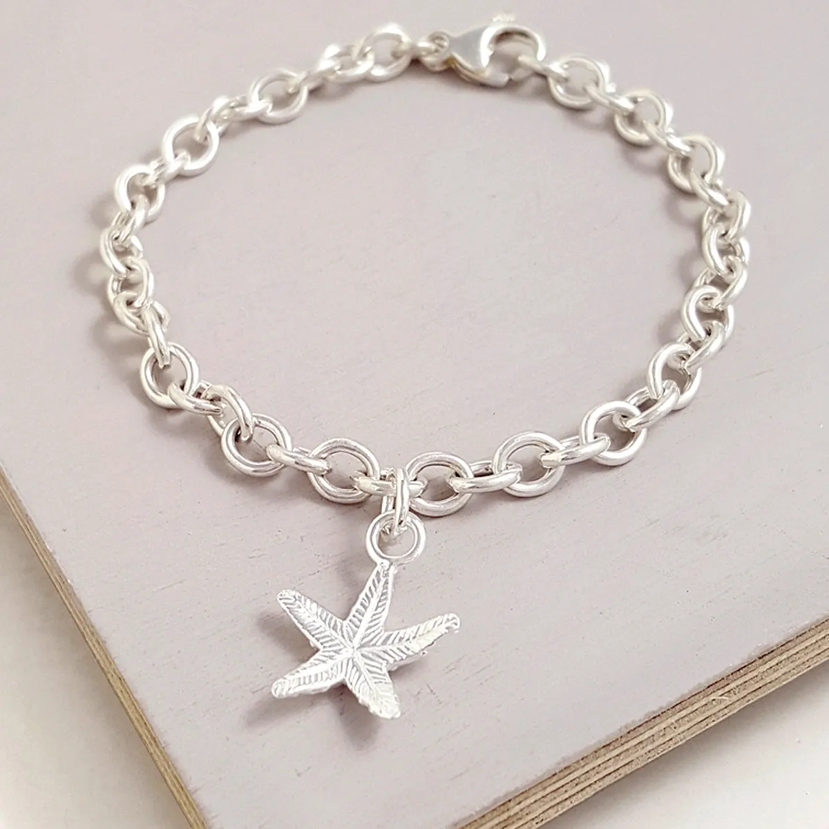 Starfish Silver Charm
