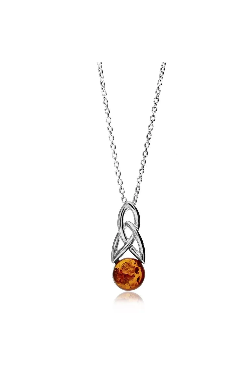 Sterling Silver Amber Dinky Celtic Pendant