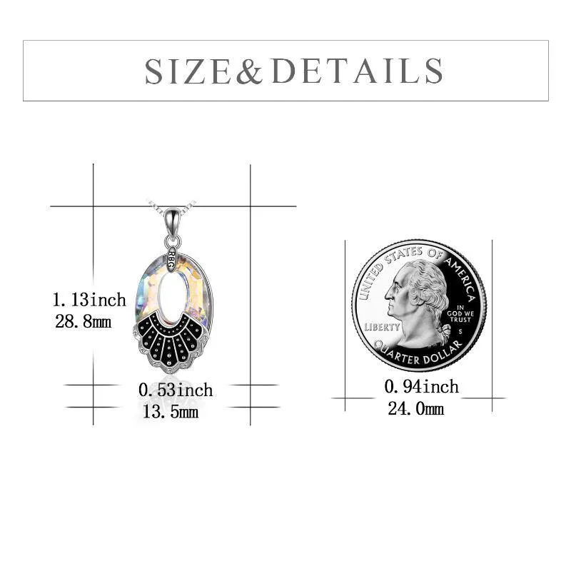 Sterling Silver Necklace Gifts Jewelry Fans of Ruth Bader Ginsburg