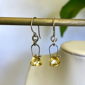Stirrup citrine earrings