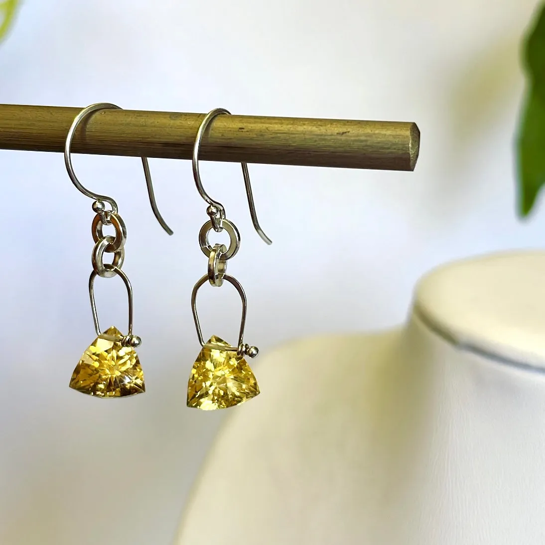 Stirrup citrine earrings