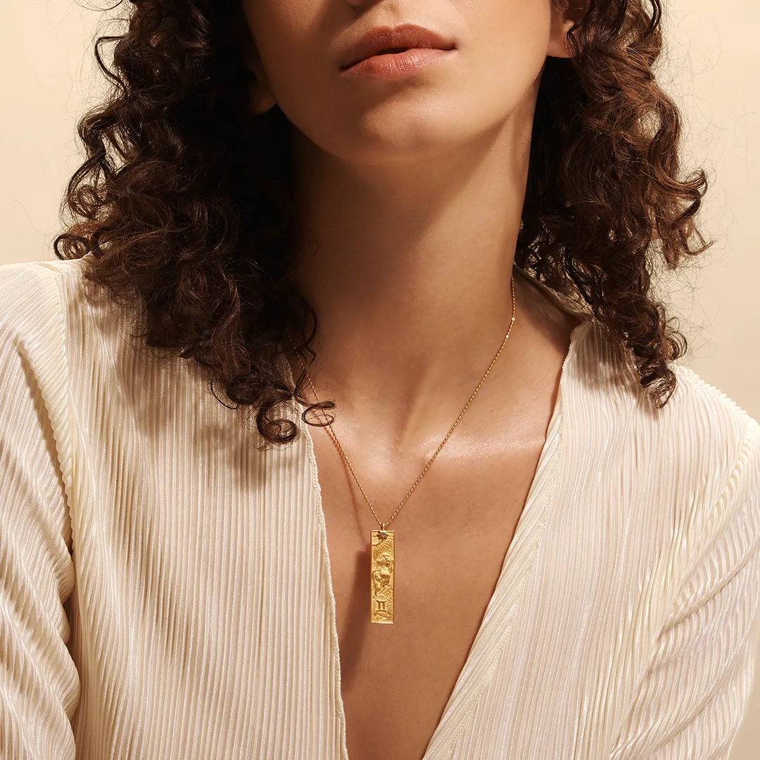 Story of Gemini Zodiac Necklace