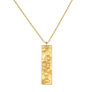 Story of Gemini Zodiac Necklace