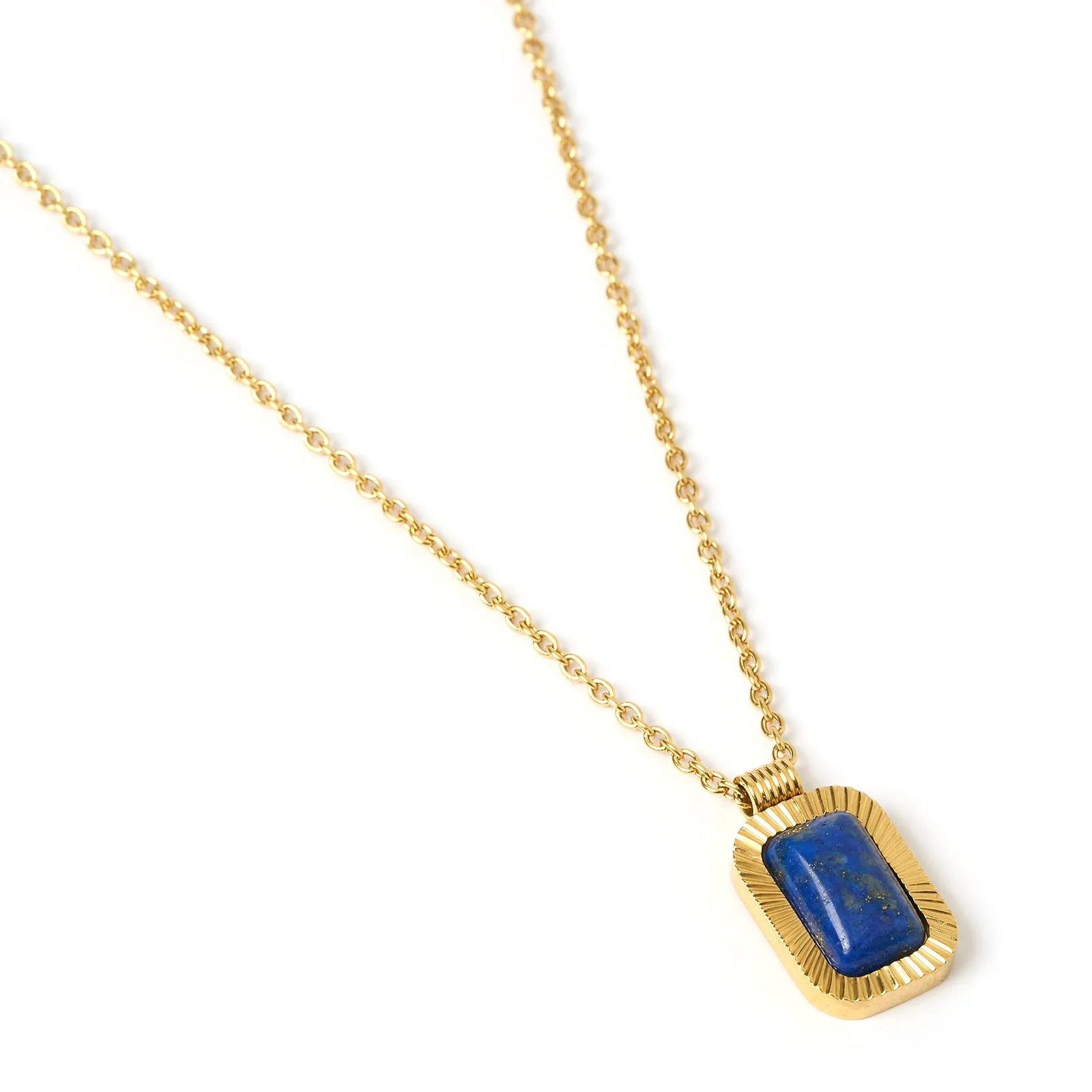 Teo Gold Necklace - Lapis