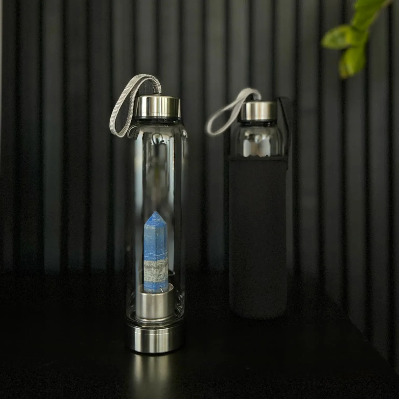 The Goddess Collective Lapis Lazuli Crystal Water Bottle
