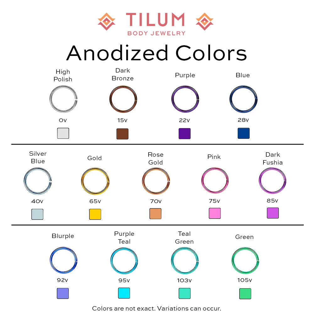 Tilum 3mm Titanium Double Bezel Set Opal Captive Disc