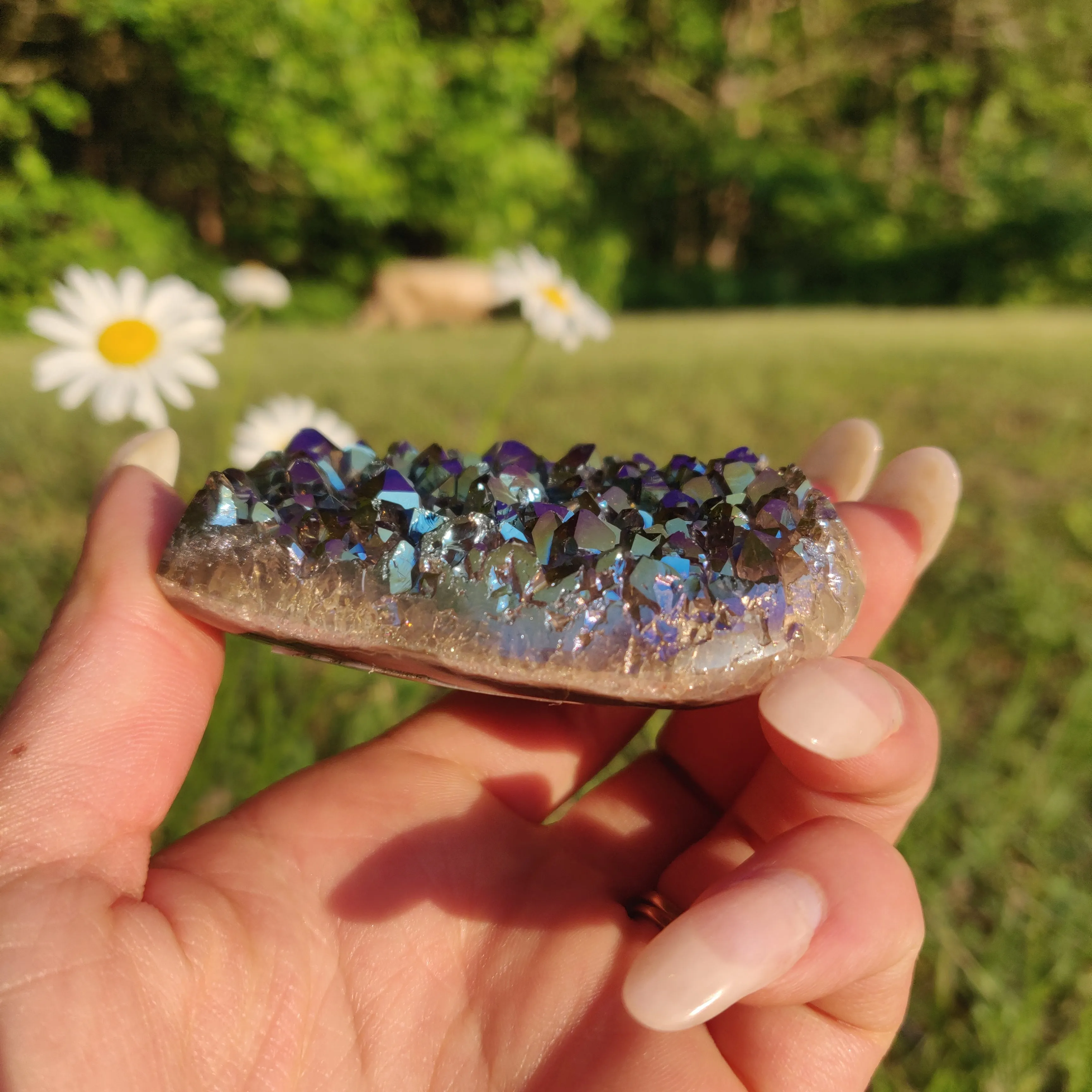 Titanium Amethyst Heart (#1)