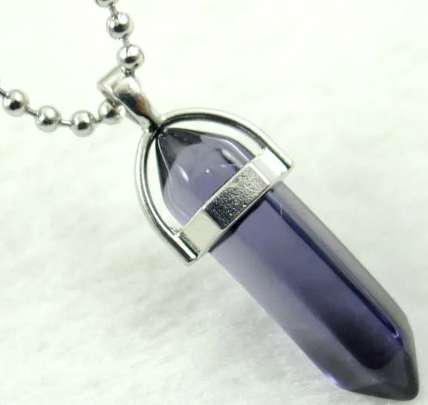 Titanium Crystal Chakra Pendant Necklace Gemstone Lucky Charm Necklace