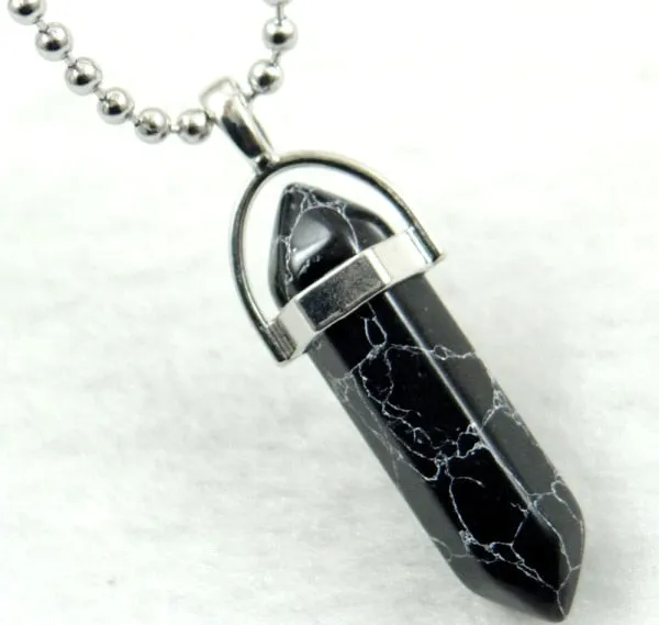 Titanium Crystal Chakra Pendant Necklace Gemstone Lucky Charm Necklace