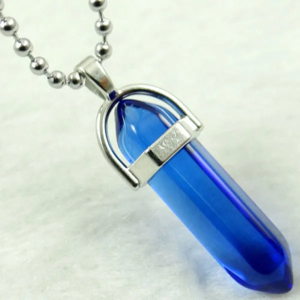 Titanium Crystal Chakra Pendant Necklace Gemstone Lucky Charm Necklace
