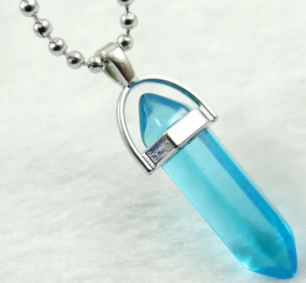 Titanium Crystal Chakra Pendant Necklace Gemstone Lucky Charm Necklace