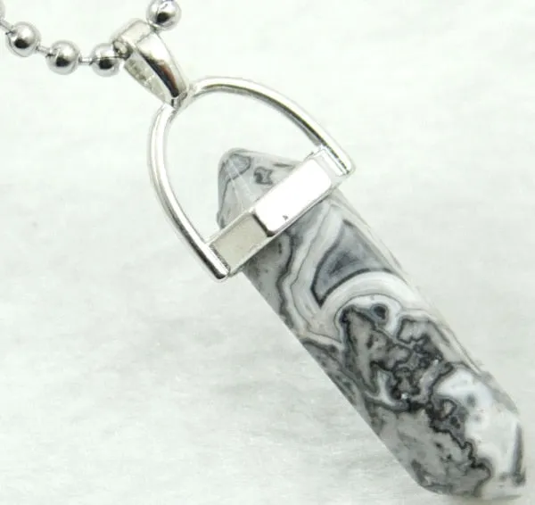 Titanium Crystal Chakra Pendant Necklace Gemstone Lucky Charm Necklace