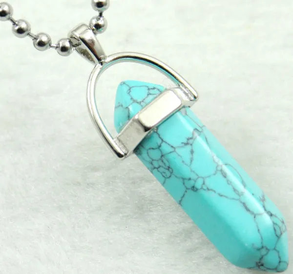 Titanium Crystal Chakra Pendant Necklace Gemstone Lucky Charm Necklace