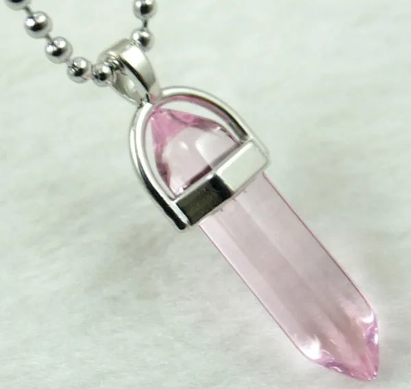 Titanium Crystal Chakra Pendant Necklace Gemstone Lucky Charm Necklace