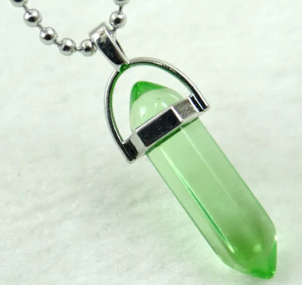 Titanium Crystal Chakra Pendant Necklace Gemstone Lucky Charm Necklace