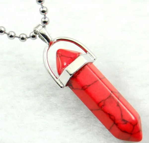 Titanium Crystal Chakra Pendant Necklace Gemstone Lucky Charm Necklace