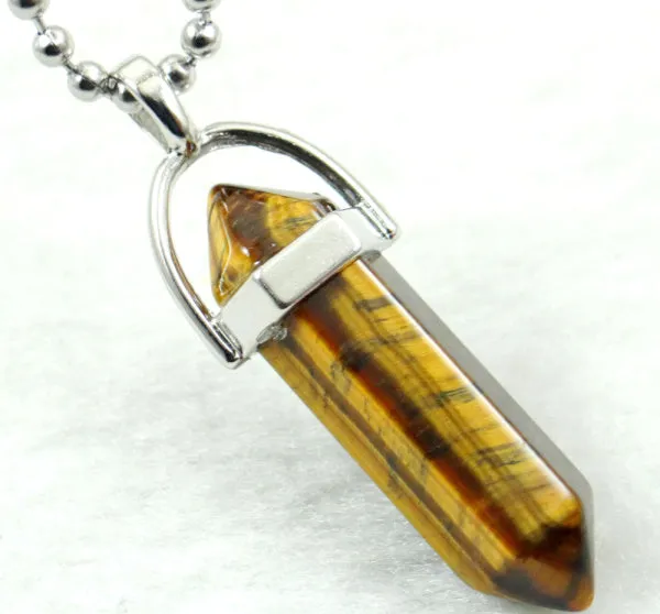 Titanium Crystal Chakra Pendant Necklace Gemstone Lucky Charm Necklace