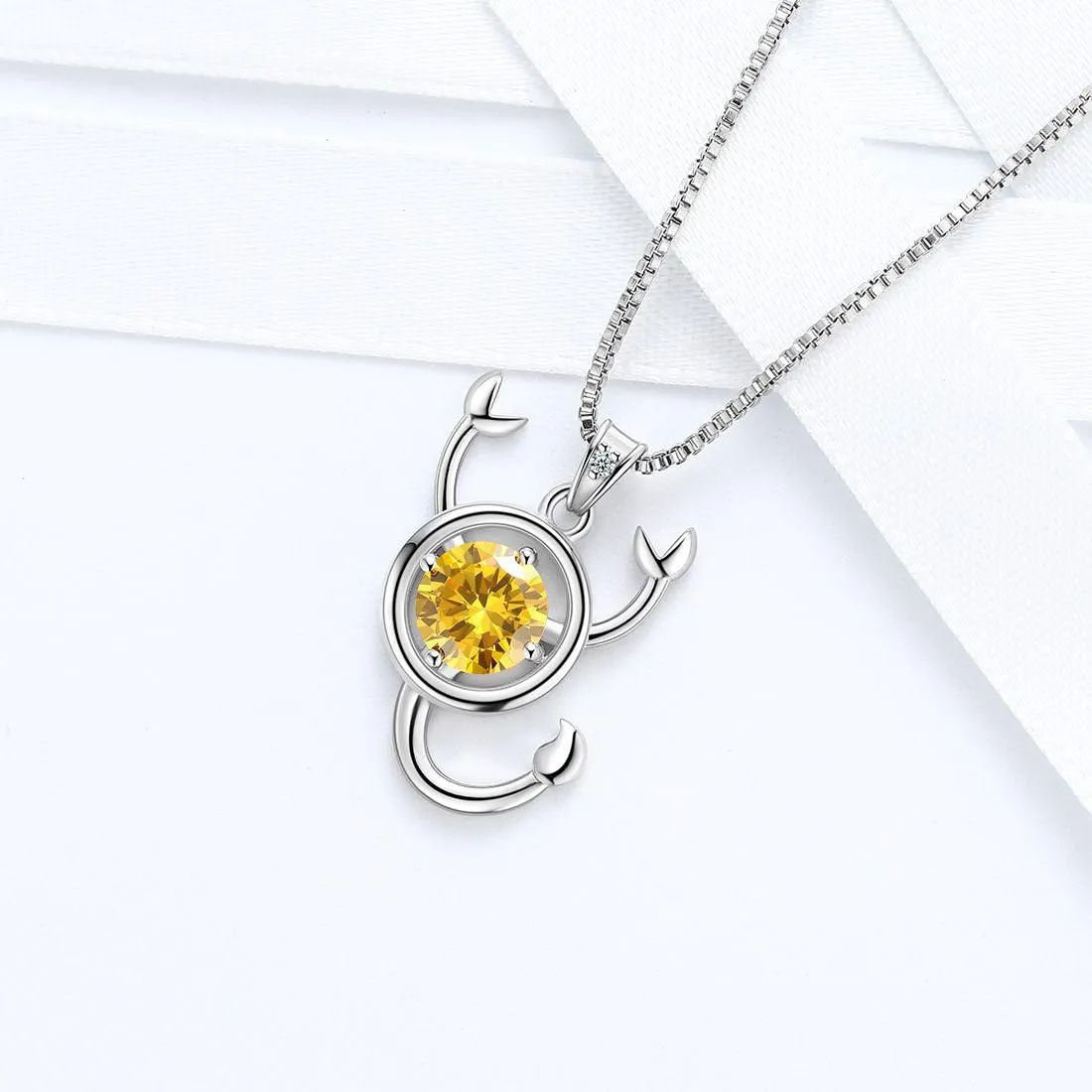 Tokyo Mart Scorpio Zodiac Necklace November Birthstone Pendant Women Girls Jewelry Birthday Gift Women Girls Jewelry Birthday Gift