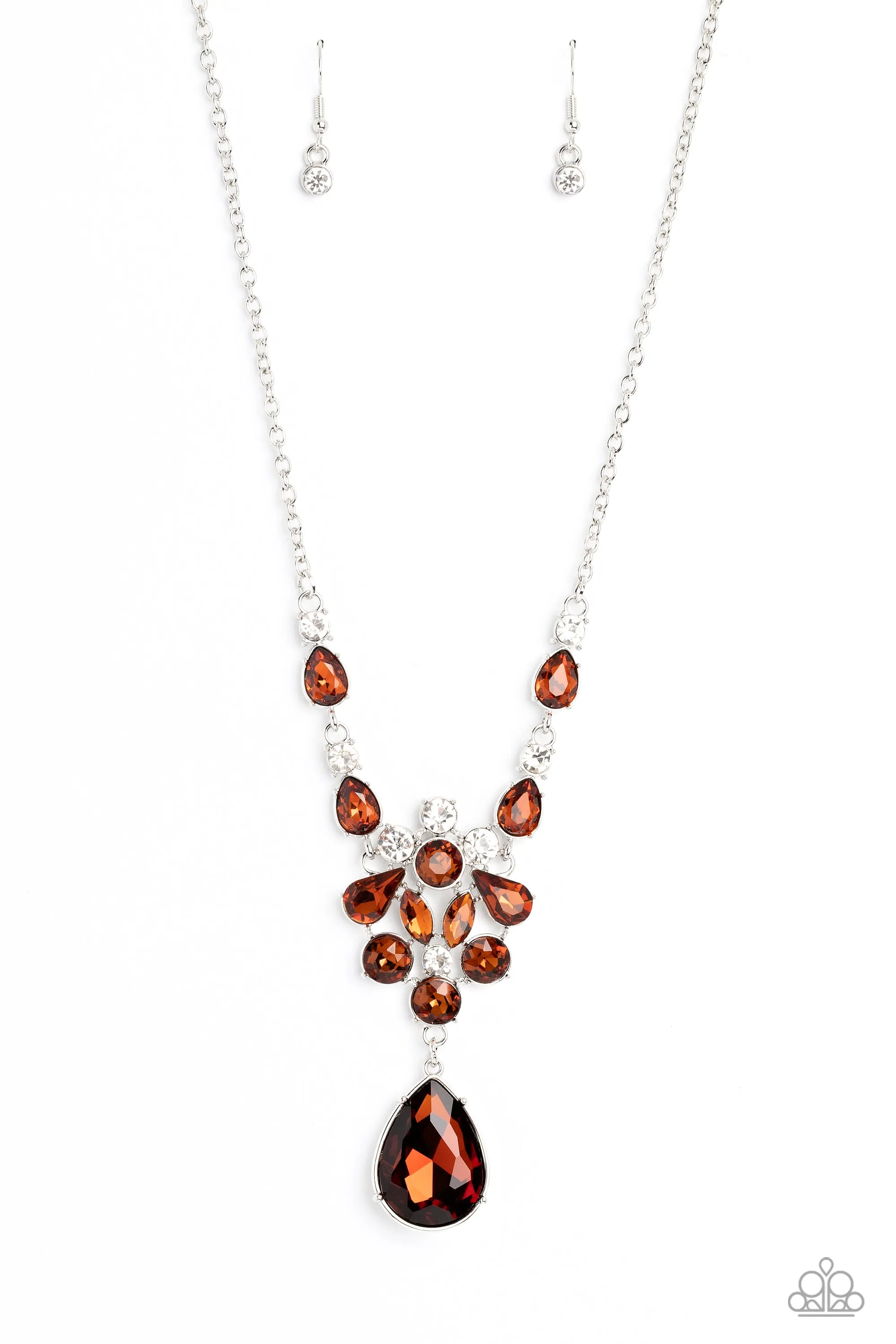 TWINKLE of an Eye - Brown Necklace - Paparazzi Accessories