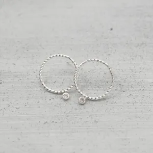 Twisted oracle stone Earrings - Silver