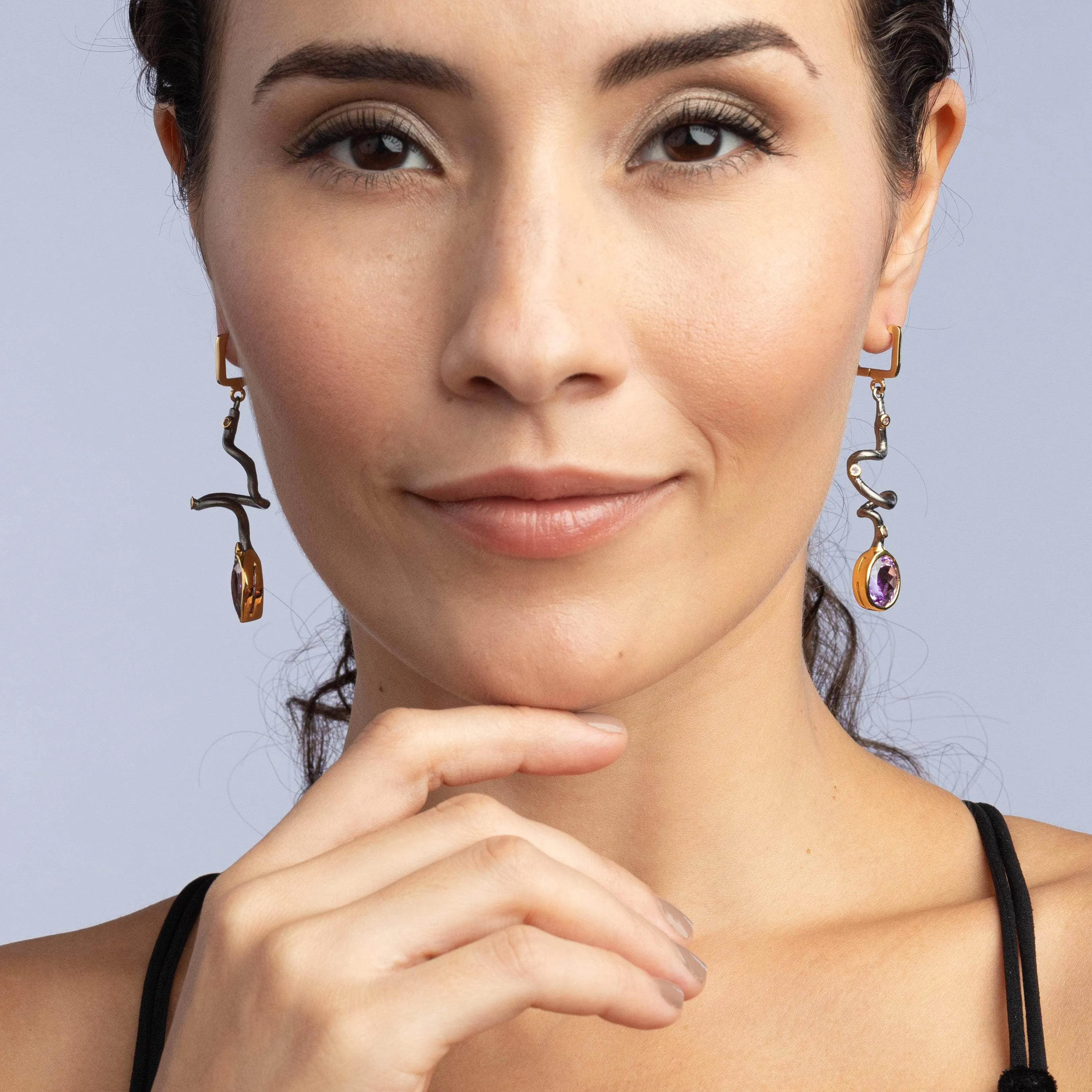 Unku Amethyst Earrings
