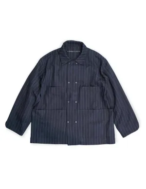 WM08-JK251081 DOBBYSTRIPE / HERRINGBONE COVERALL JACKET