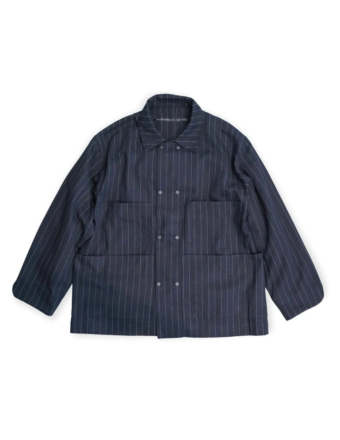 WM08-JK251081 DOBBYSTRIPE / HERRINGBONE COVERALL JACKET